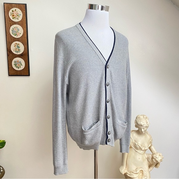 Jos A Bank Silk Blend Ribbed Cardigan - Picture 5 of 11